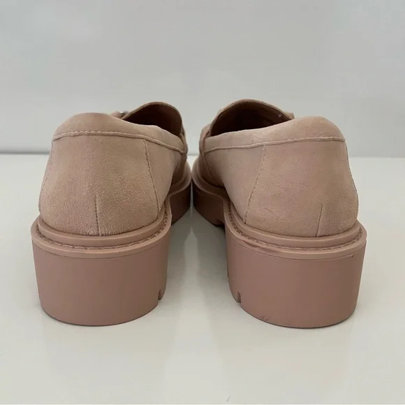 NORDSTROM Trinity Lug Sole Leather Loafer In Pink Peach NEW - Picture 10 of 13